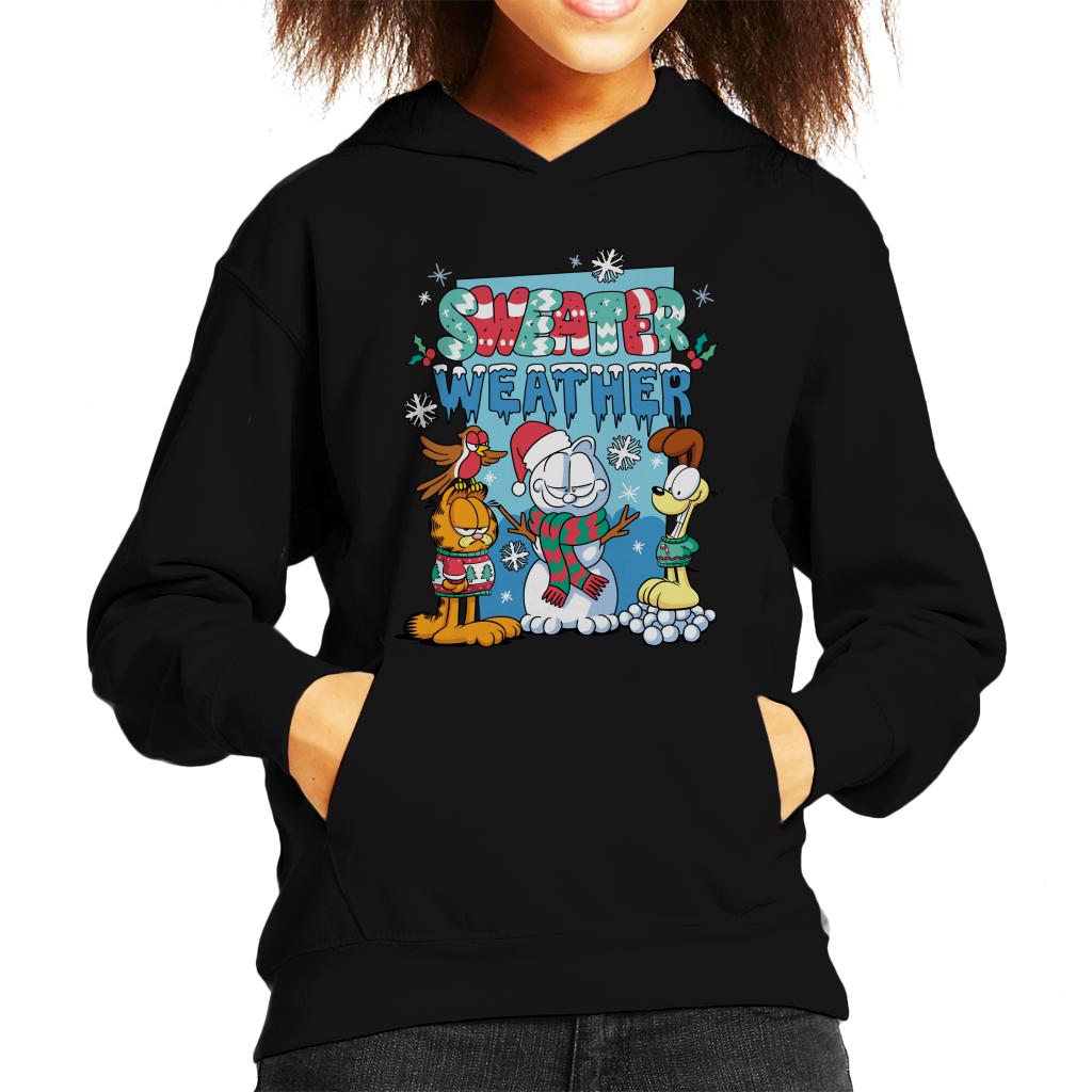 Garfield Christmas Sweater Weather Kid's Hooded Sweatshirt product image 1