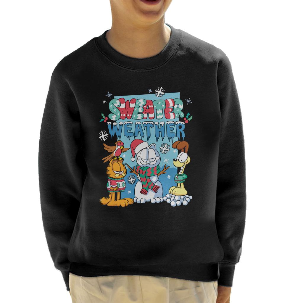 Garfield Christmas Sweater Weather Kid's Sweatshirt product image 1