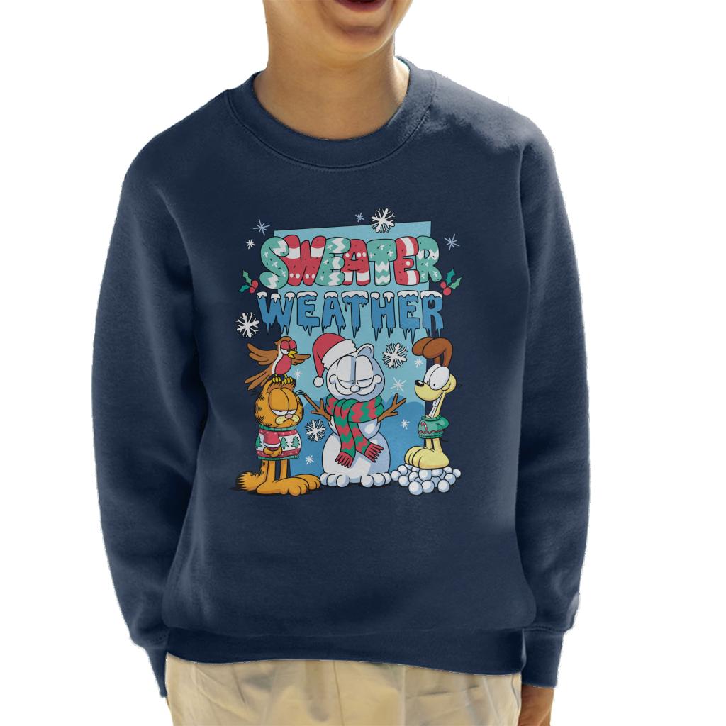 Garfield Christmas Sweater Weather Kid's Sweatshirt product image 4