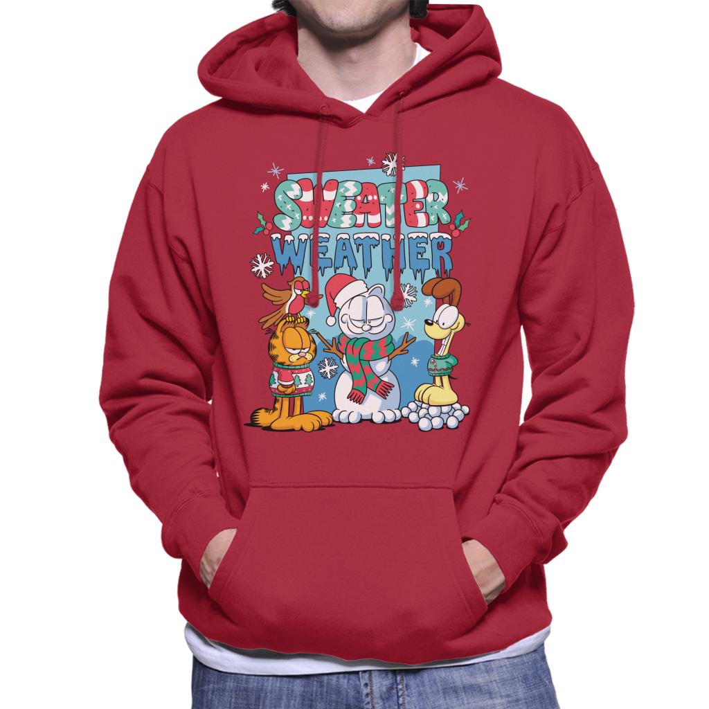 Garfield Christmas Sweater Weather Men's Hooded Sweatshirt product image 6