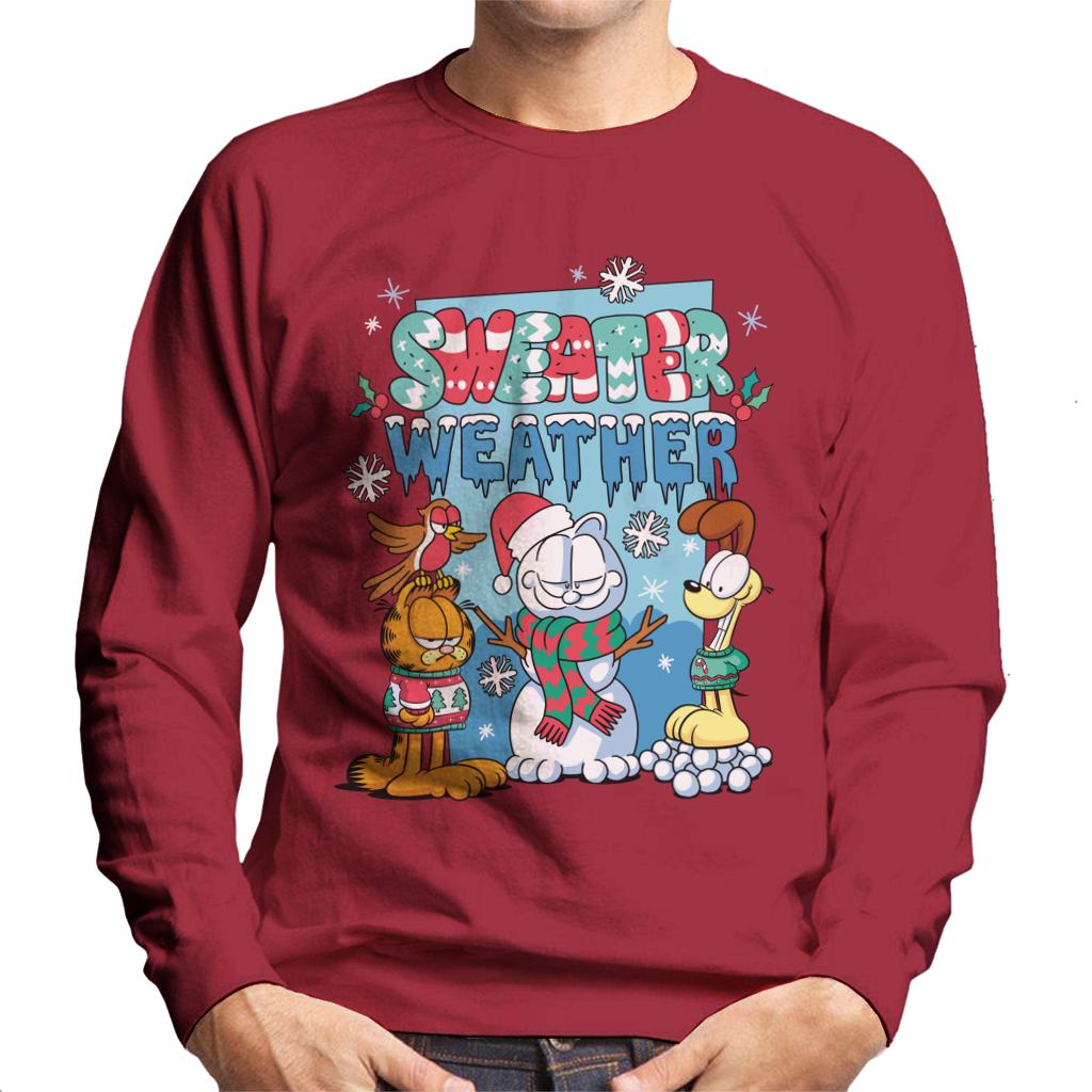 Garfield Christmas Sweater Weather Men's Sweatshirt product image 6