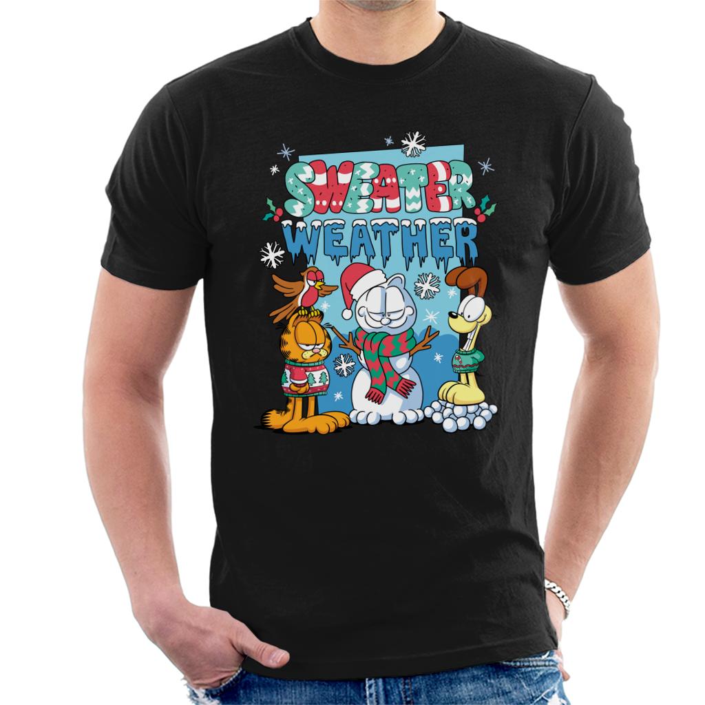 Garfield Christmas Sweater Weather Men's T-Shirt product image 1