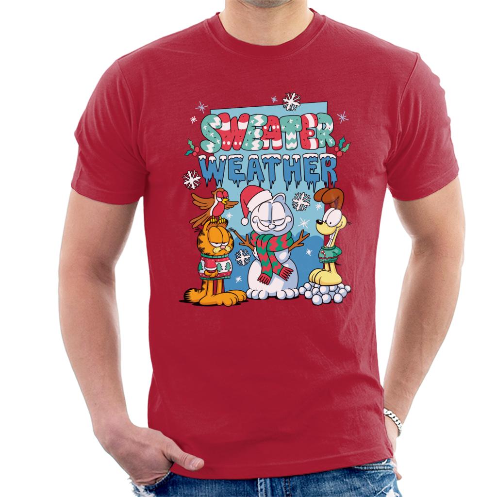 Garfield Christmas Sweater Weather Men's T-Shirt product image 6