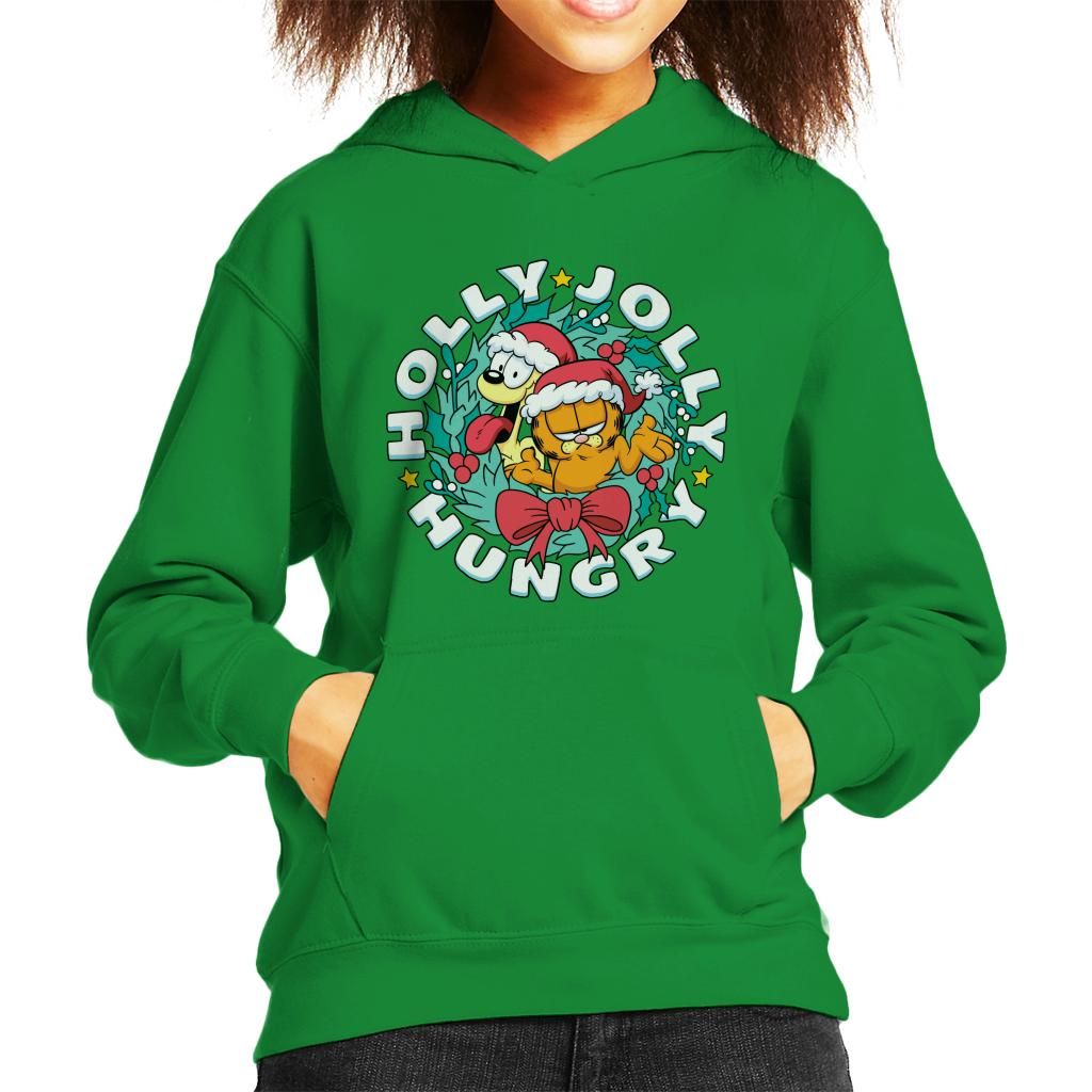 Garfield Christmas Holly Jolly Hungry Kid's Hooded product image 6