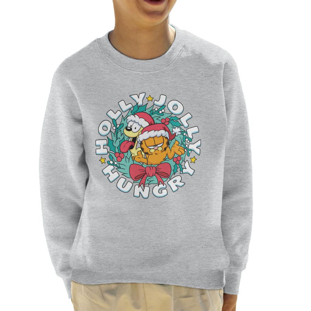 Garfield Christmas Holly Jolly Hungry Kid's Sweatshirt product image 1