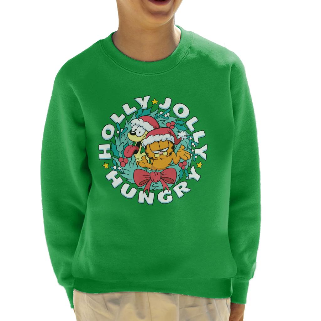 Garfield Christmas Holly Jolly Hungry Kid's Sweatshirt product image 6