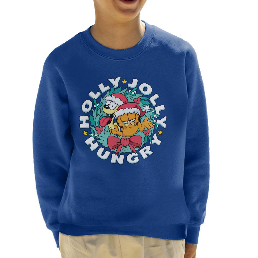 Garfield Christmas Holly Jolly Hungry Kid's Sweatshirt product image 4