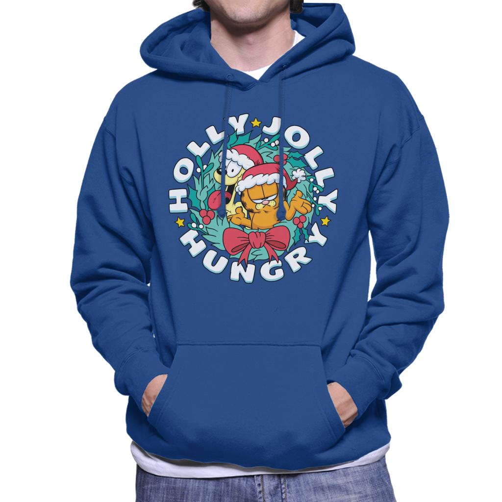 Garfield Christmas Holly Jolly Hungry Men's Hooded product image 4