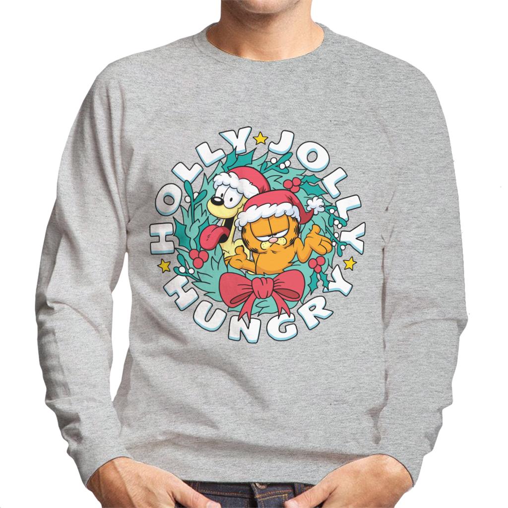Garfield Christmas Holly Jolly Hungry Men's Sweatshirt product image 1