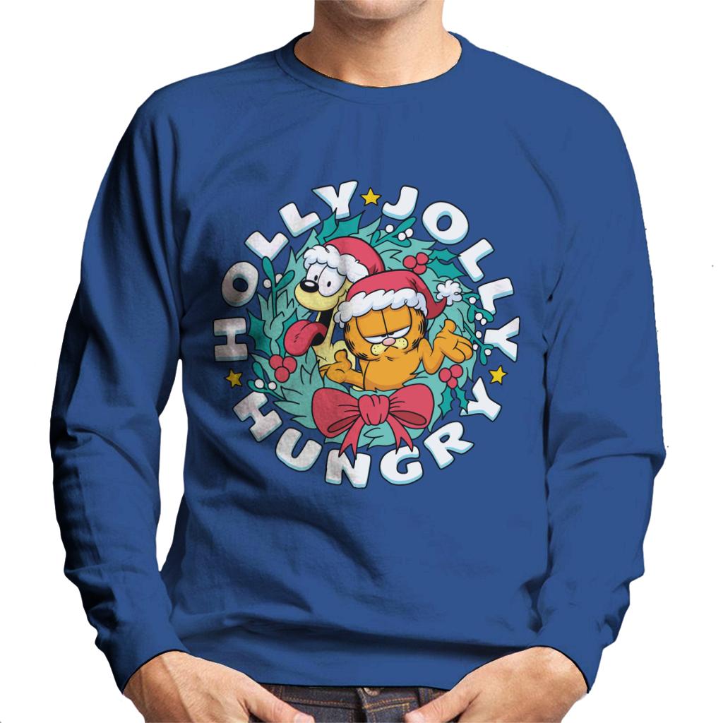 Garfield Christmas Holly Jolly Hungry Men's Sweatshirt product image 4