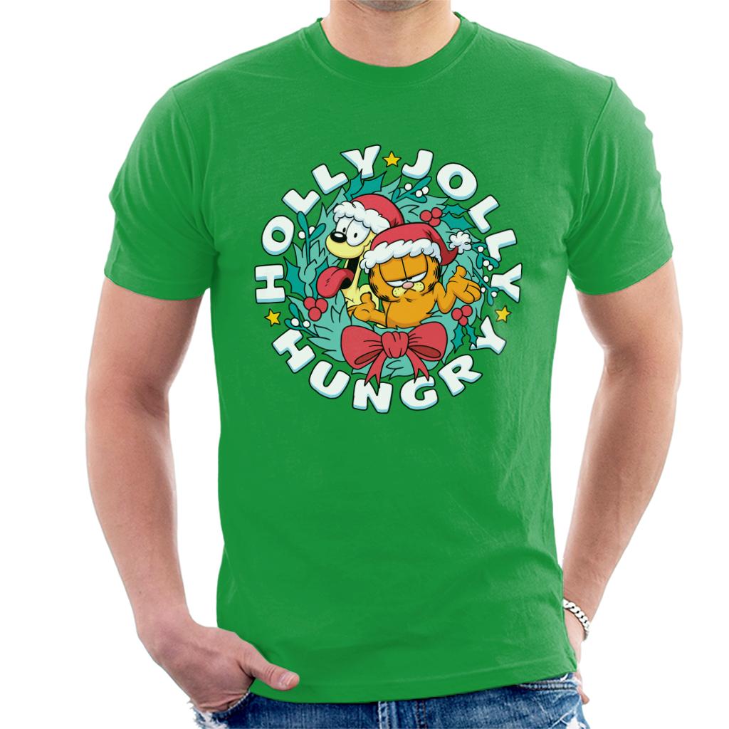 Garfield Christmas Holly Jolly Hungry Men's T-Shirt product image 6