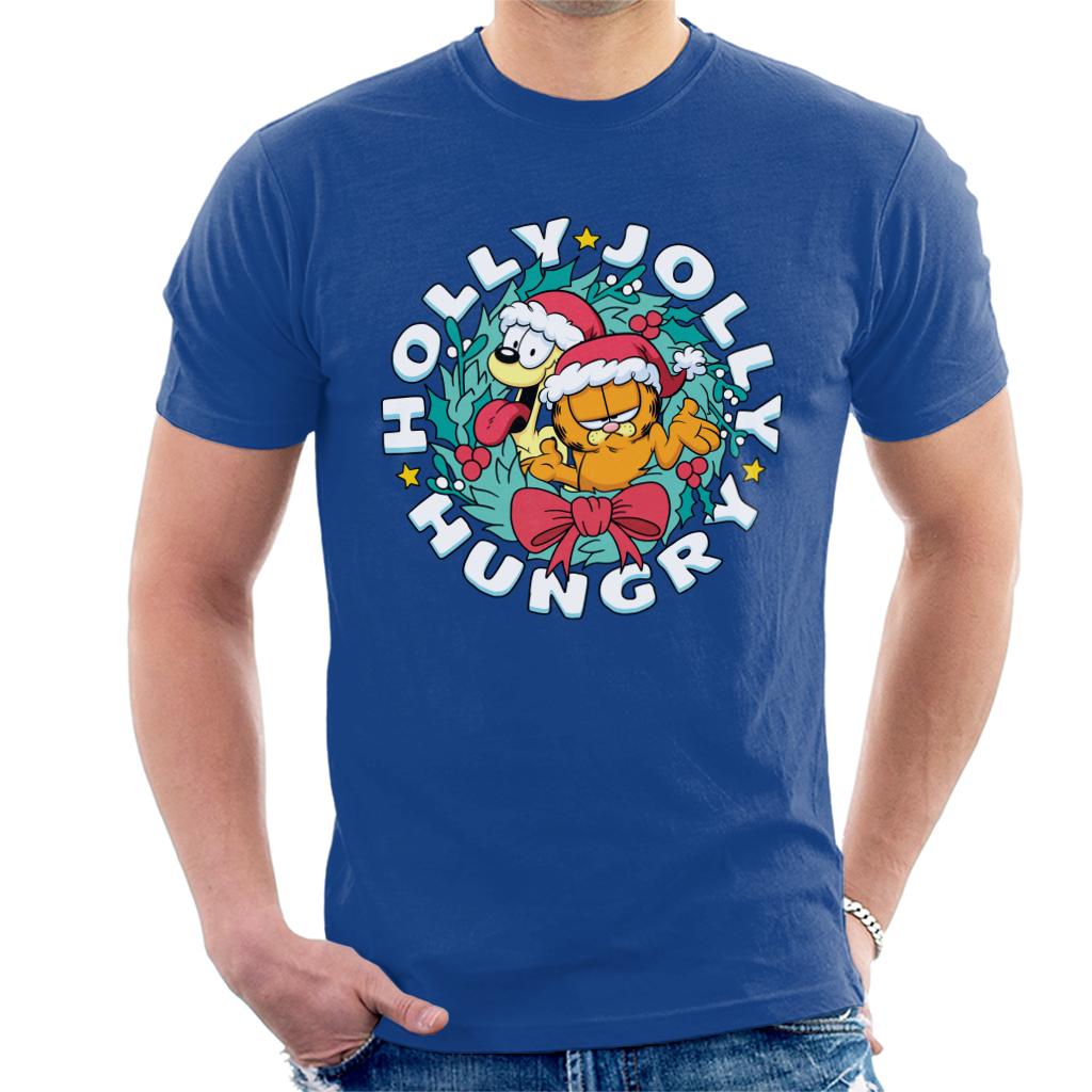 Garfield Christmas Holly Jolly Hungry Men's T-Shirt product image 4