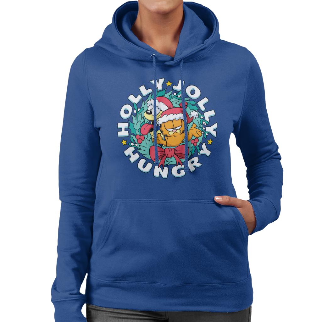 Garfield Christmas Holly Jolly Hungry Women's Hooded product image 4
