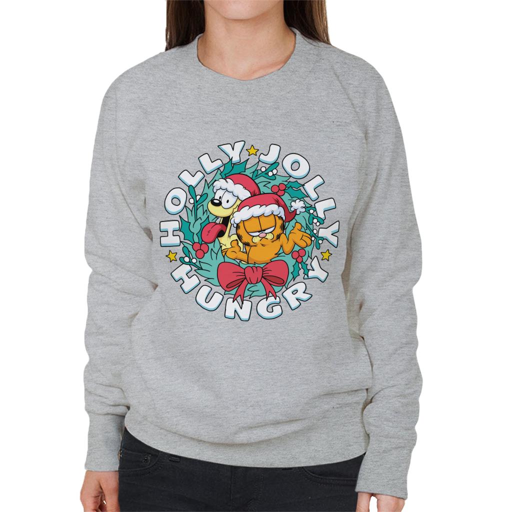 Garfield Christmas Holly Jolly Hungry Women's Sweatshirt product image 1