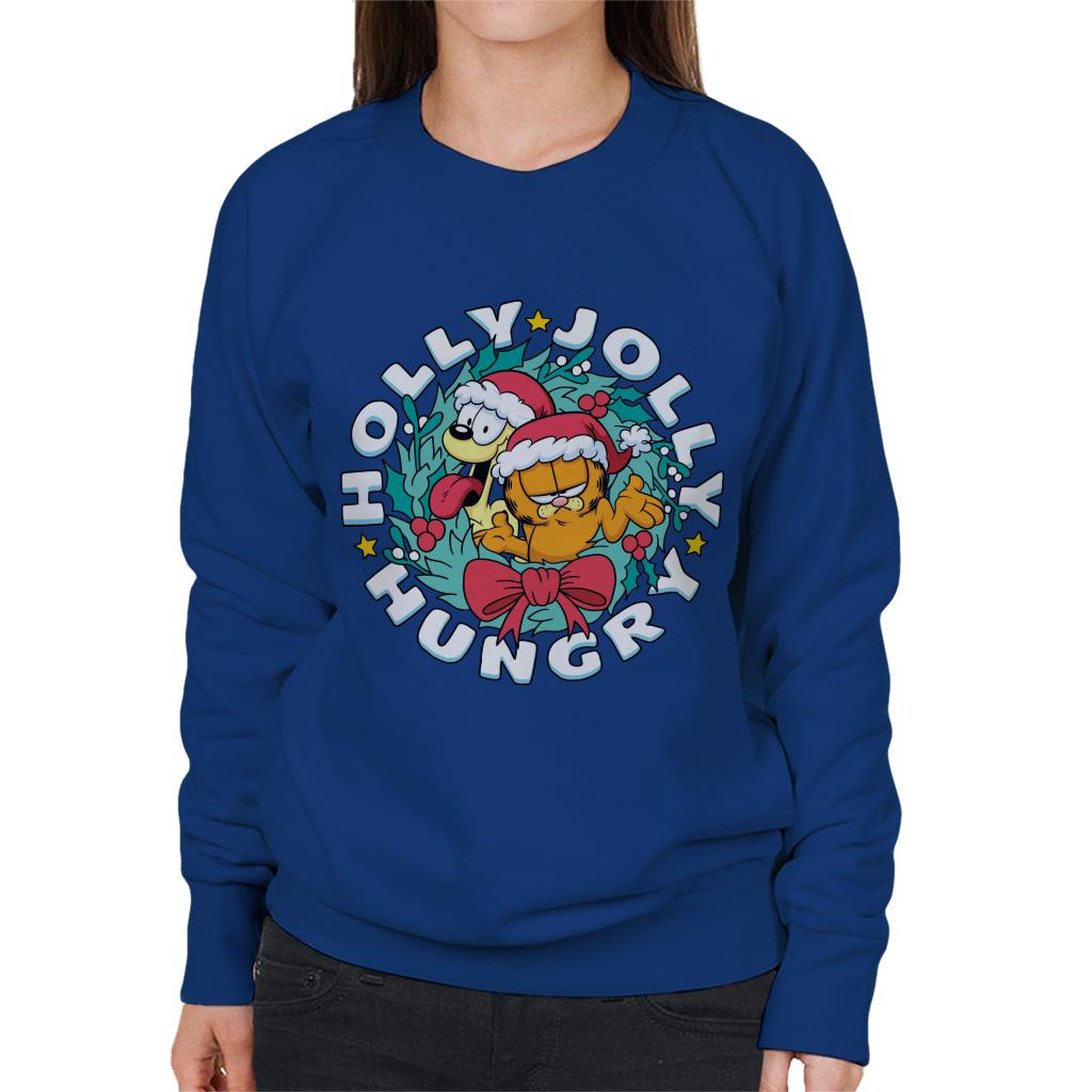 Garfield Christmas Holly Jolly Hungry Women's Sweatshirt product image 4