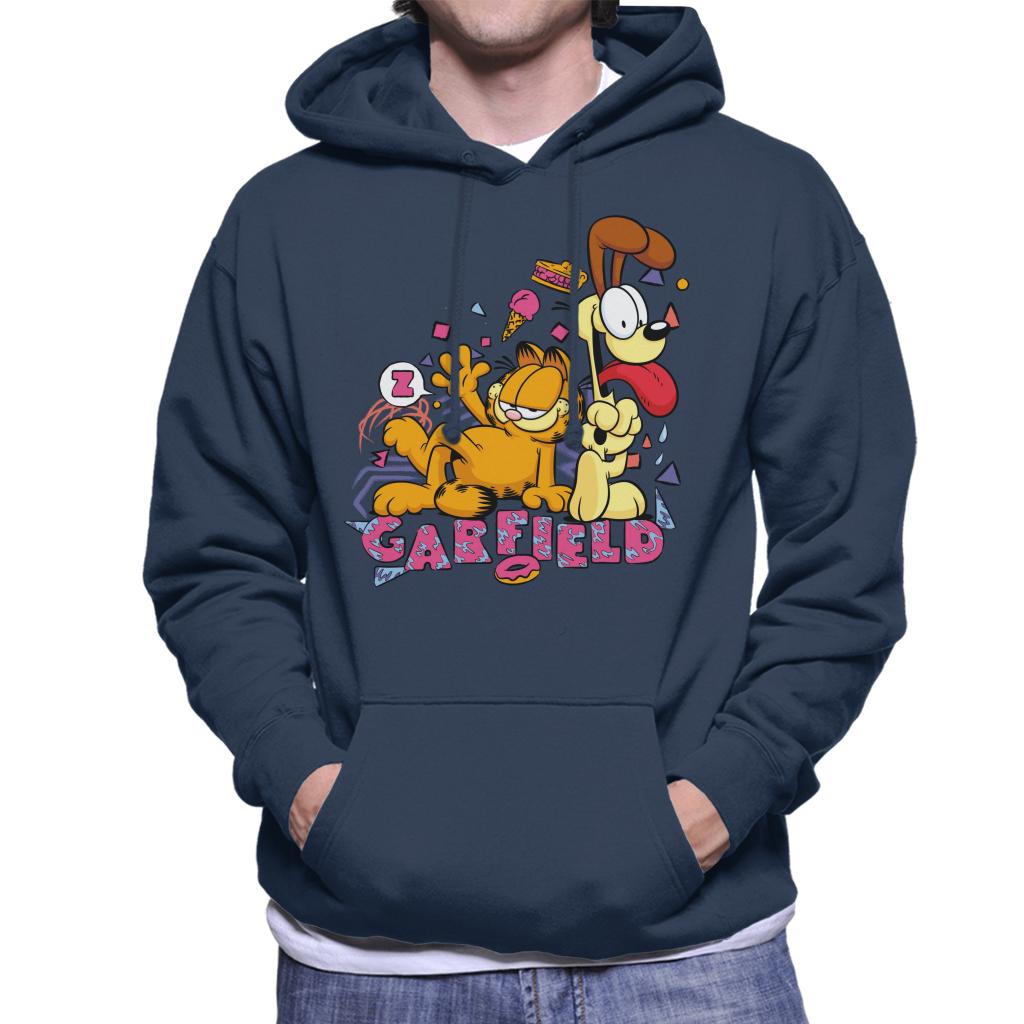 Garfield And Odie Retro 90s Snack Art Men's Hooded product image 1