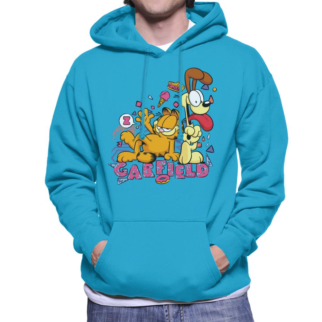 Garfield And Odie Retro 90s Snack Art Men's Hooded product image 4