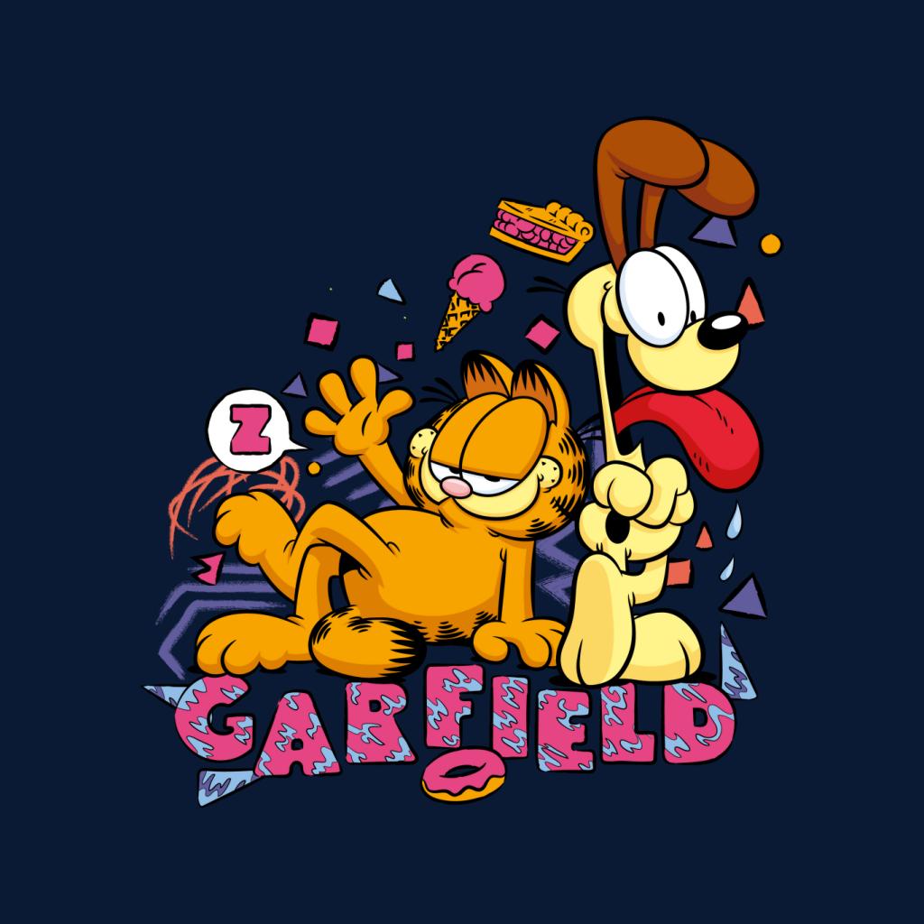 Garfield And Odie Retro 90s Snack Art Men's Sweatshirt product image 2