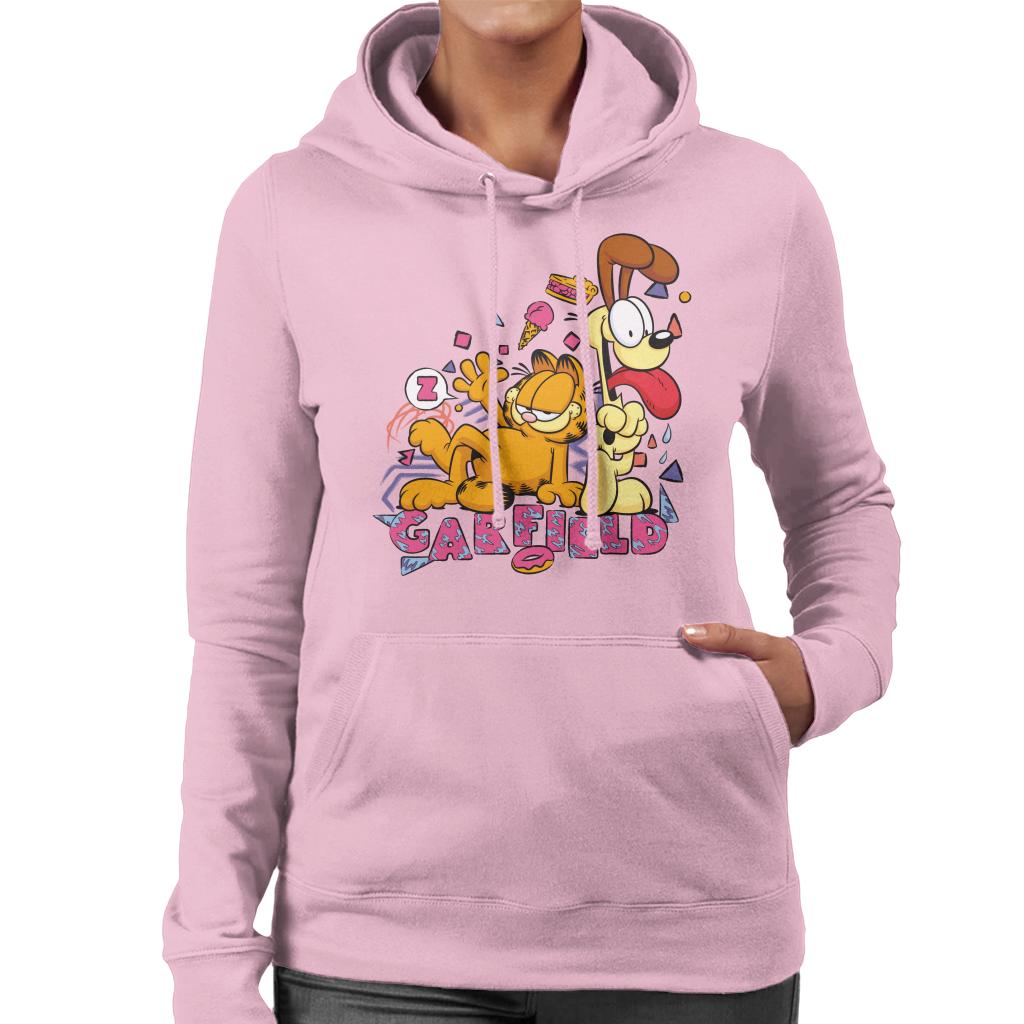 Garfield And Odie Retro 90s Snack Art Women's Hooded product image 6