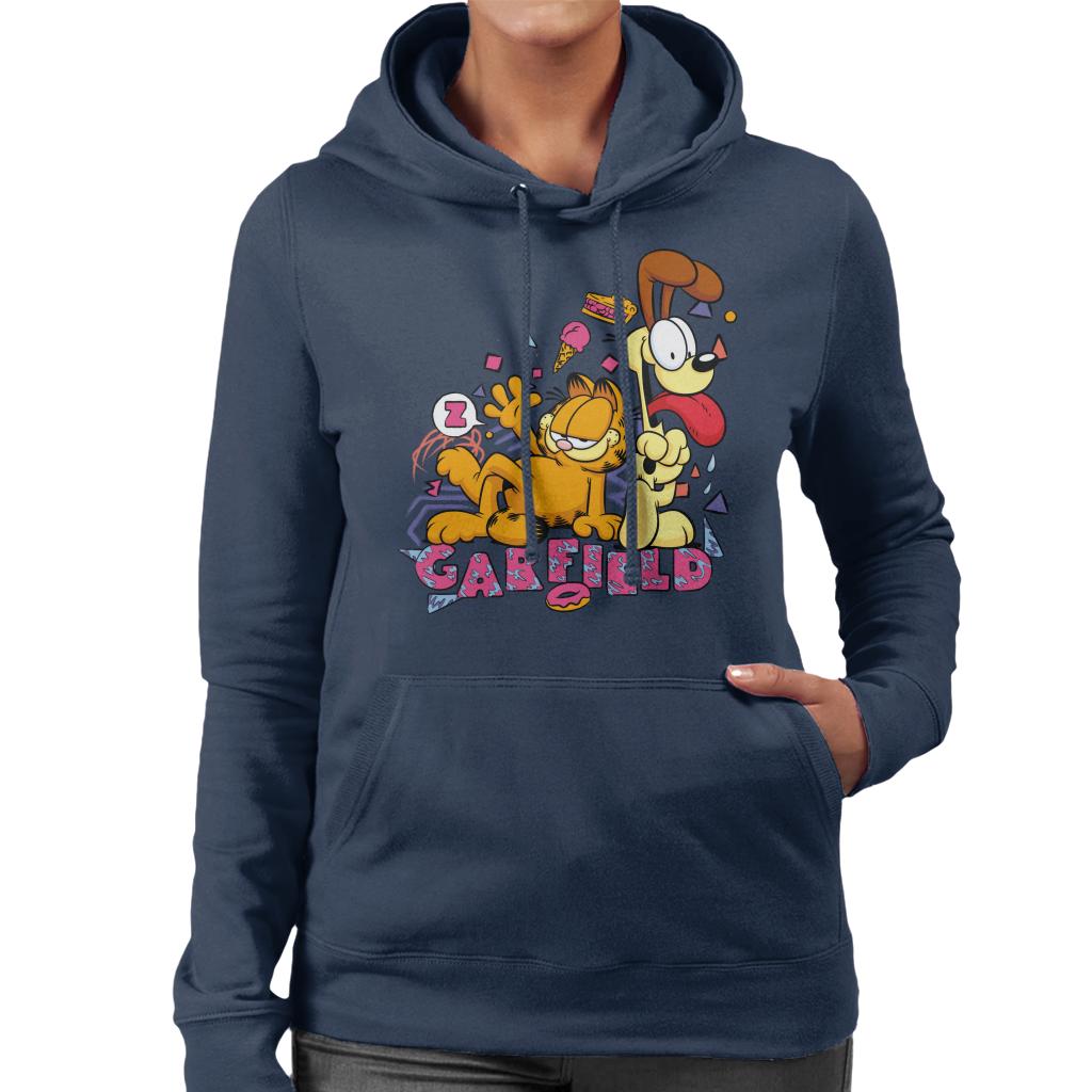 Garfield And Odie Retro 90s Snack Art Women's Hooded product image 1