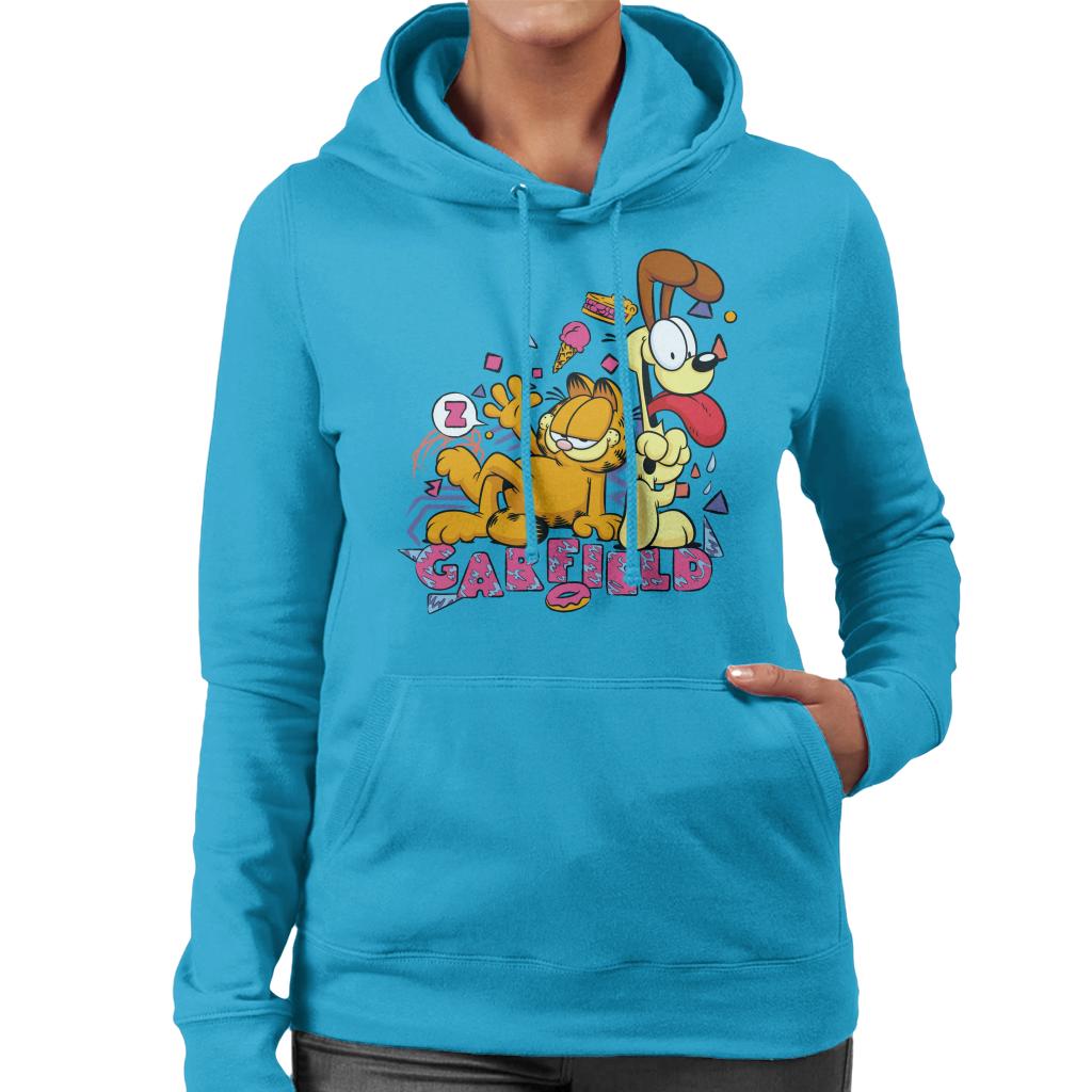 Garfield And Odie Retro 90s Snack Art Women's Hooded product image 4