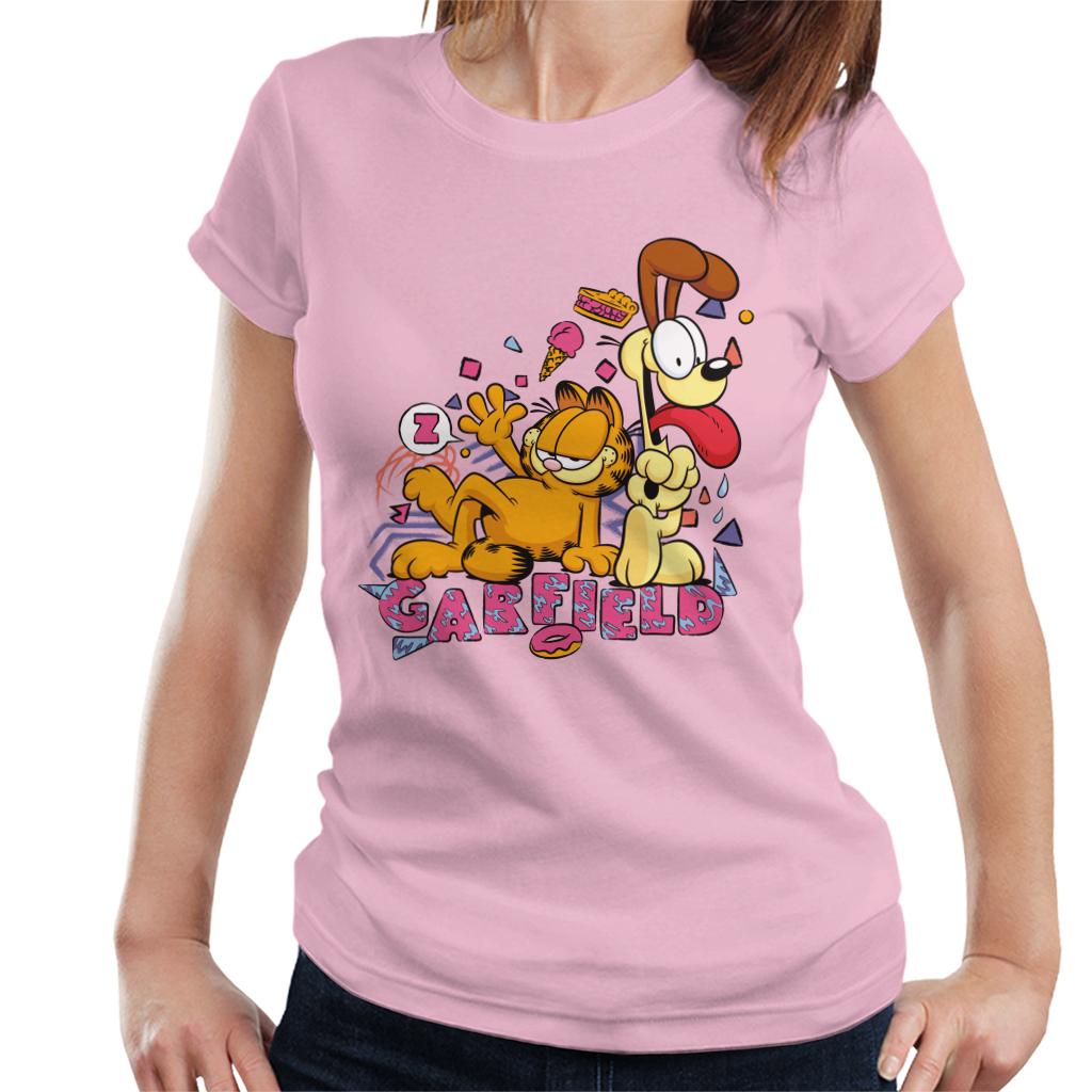 Garfield And Odie Retro 90s Snack Art Women's T-Shirt product image 6