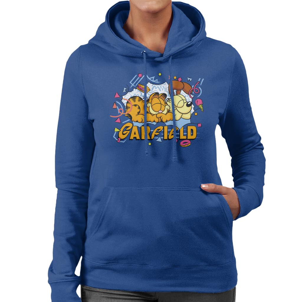 Garfield And Odie Napping Retro 90s Women's Hooded product image 4