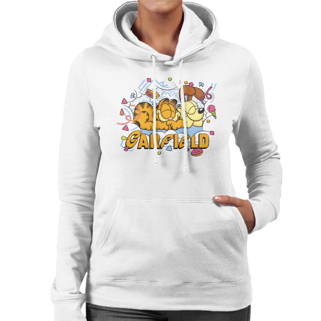 Garfield And Odie Napping Retro 90s Women's Hooded product image 1