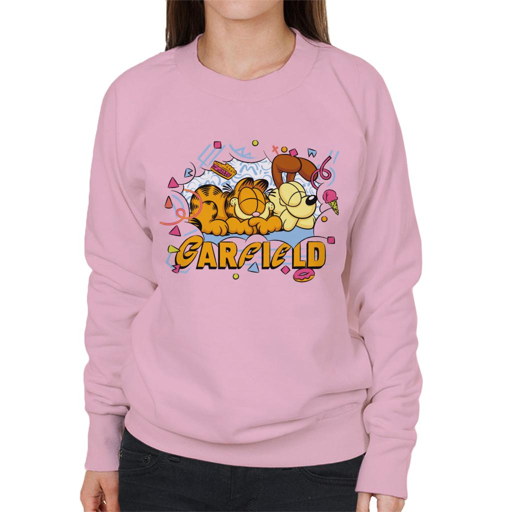 Garfield And Odie Napping Retro 90s Women's Sweatshirt product image 6
