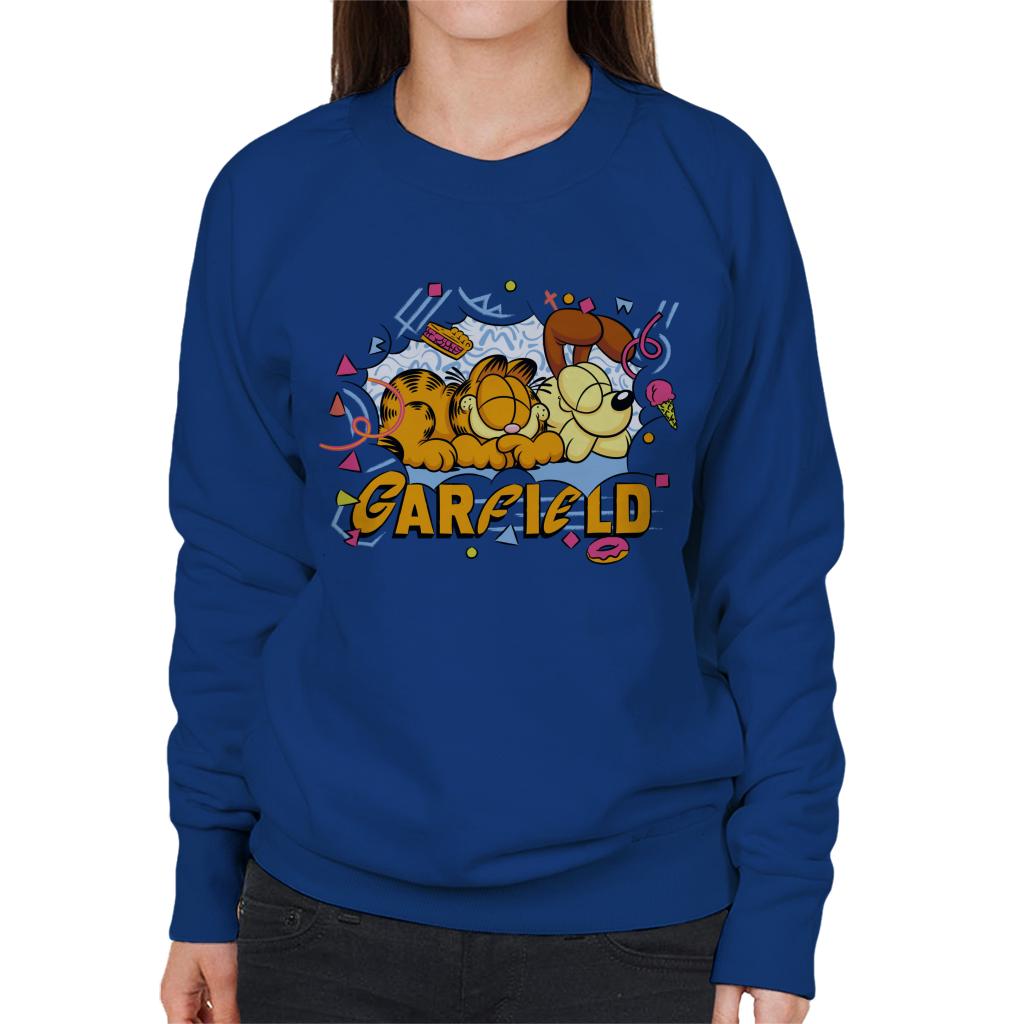 Garfield And Odie Napping Retro 90s Women's Sweatshirt product image 4
