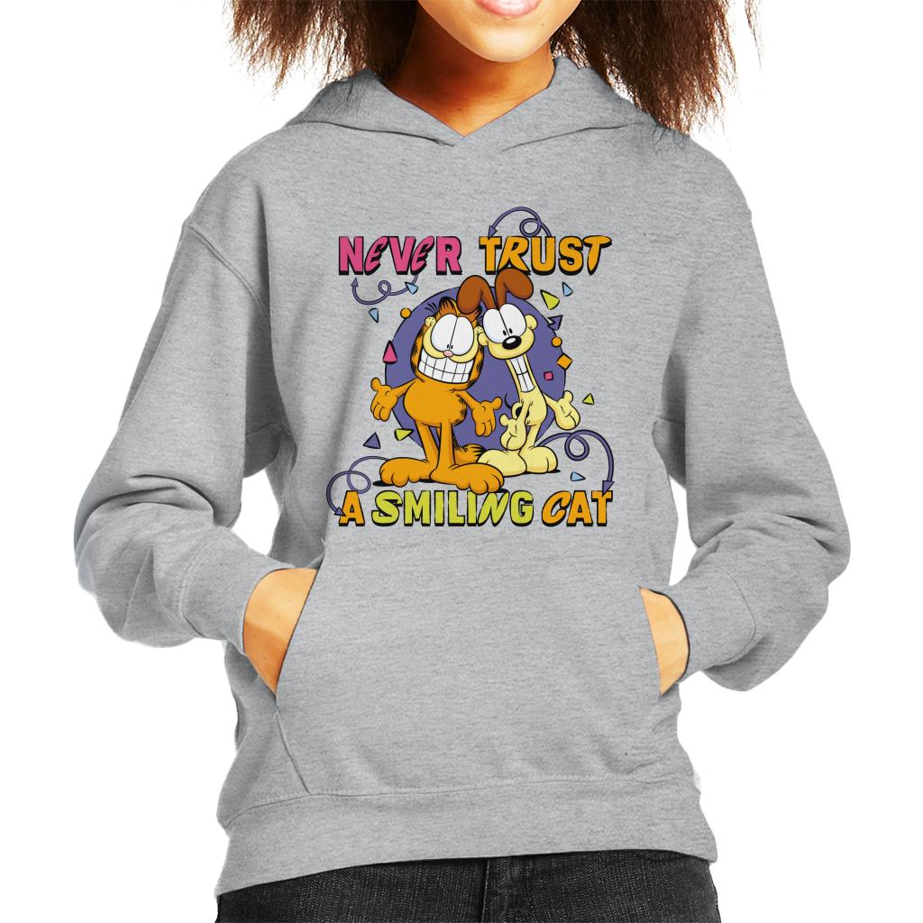 Garfield Never Trust A Smiling Cat Kid's Hooded Sweatshirt product image 1