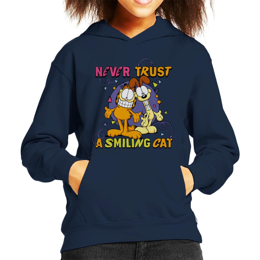 Garfield Never Trust A Smiling Cat Kid's Hooded Sweatshirt product image 4