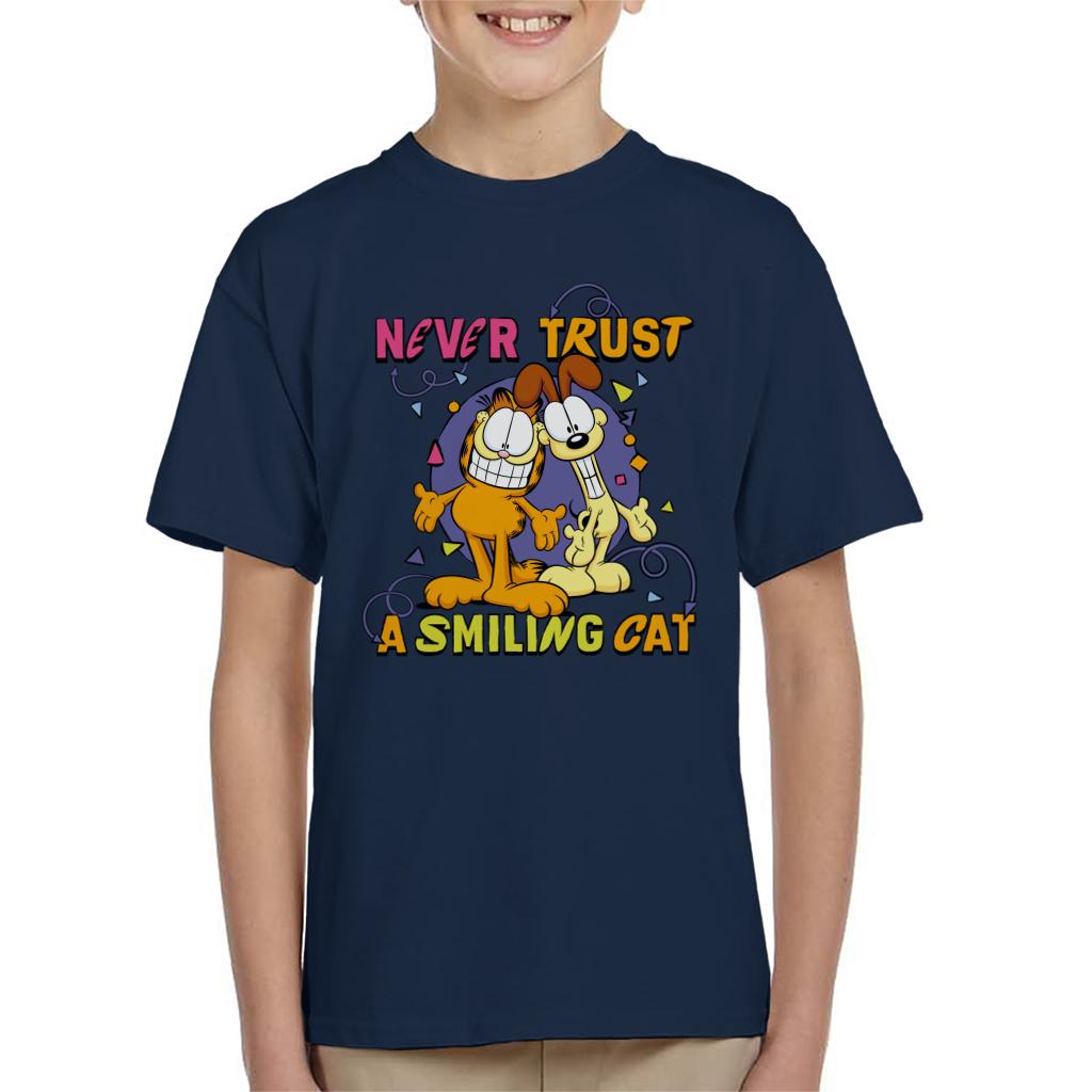 Garfield Never Trust A Smiling Cat Kid's T-Shirt product image 4