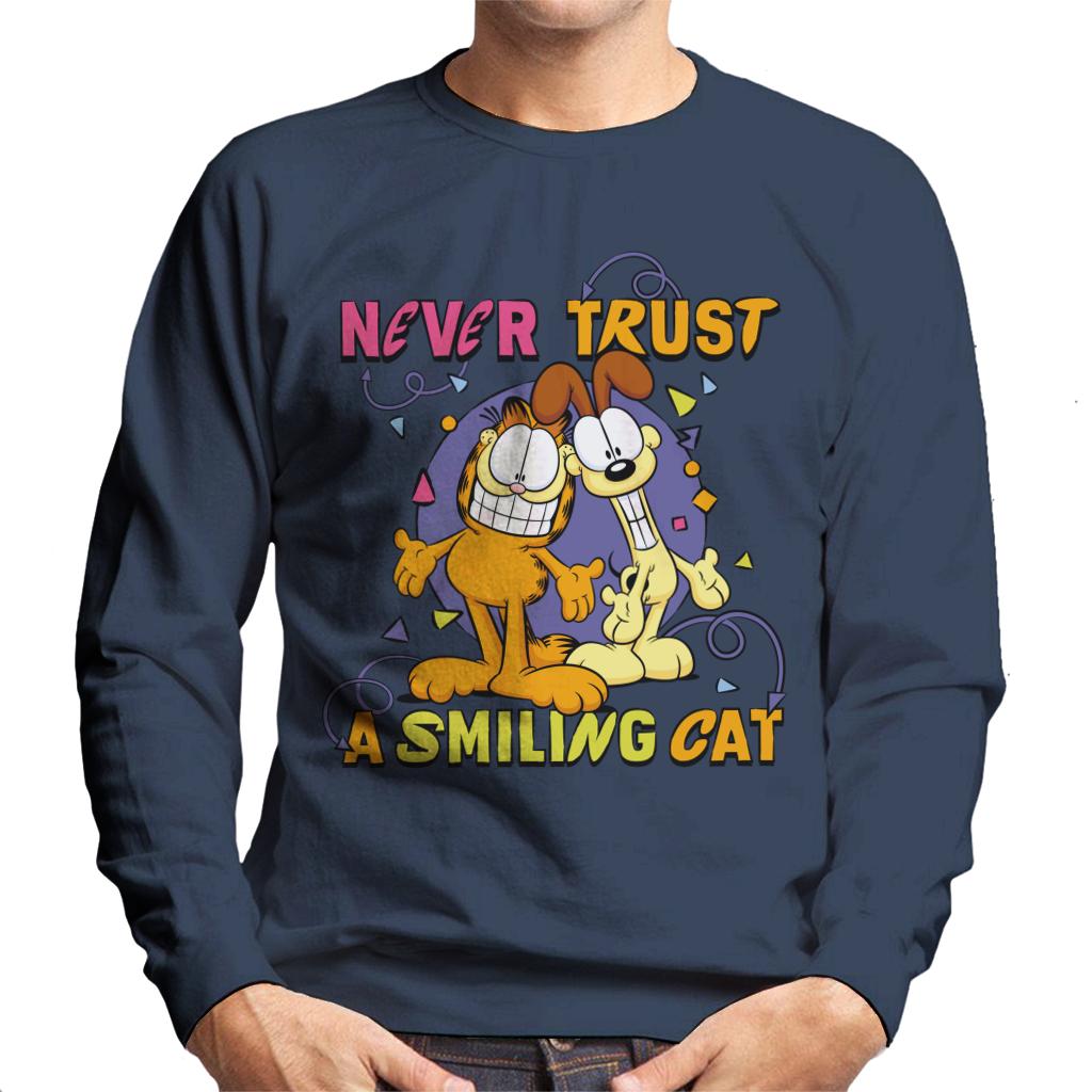 Garfield Never Trust A Smiling Cat Men's Sweatshirt product image 4