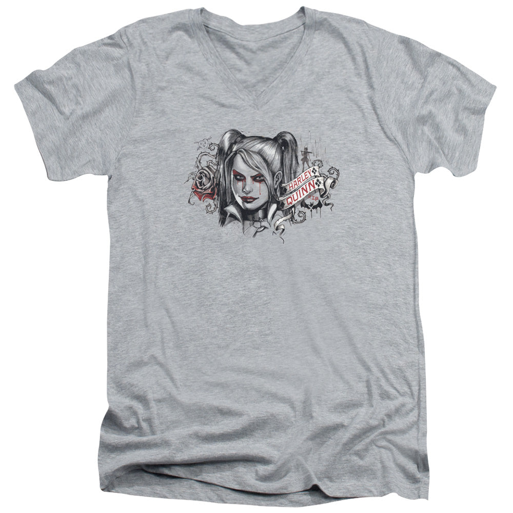 Batman Arkham Knight - Hq Sketch Adult Slim Fit V Neck product image 1