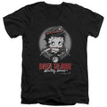 Betty Boop - Born To Ride Adult Slim Fit V Neck Cotton product image 1