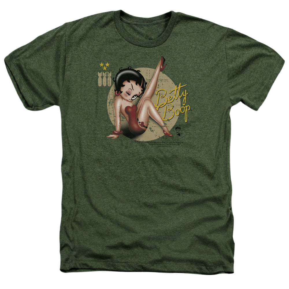 Betty Boop - Nose Art Adult Regular Fit Heather Short Sleeve product image 1