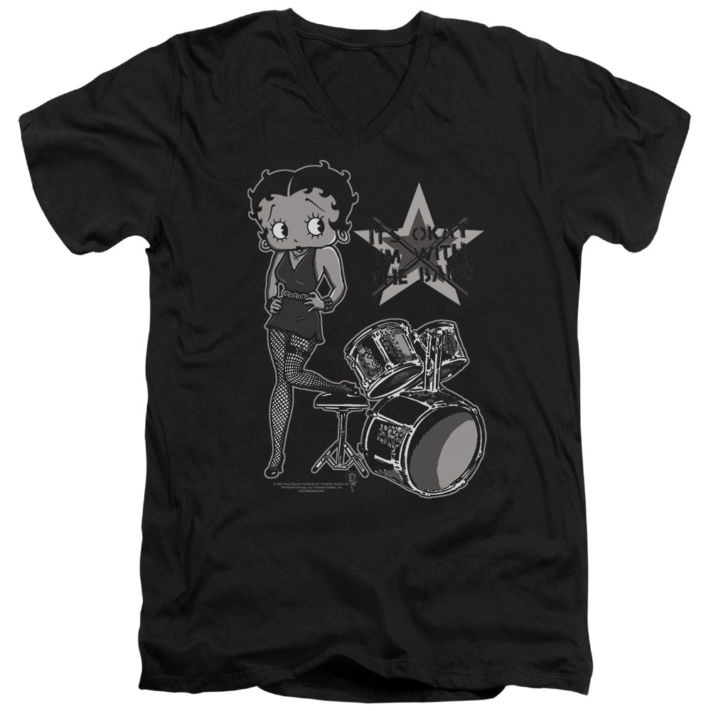 Betty Boop - With The Band Adult Slim Fit V Neck Cotton product image 1