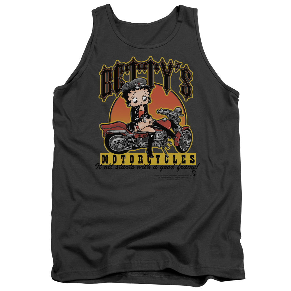 Betty Boop - Bettys Motorcycles Adult Tank Top