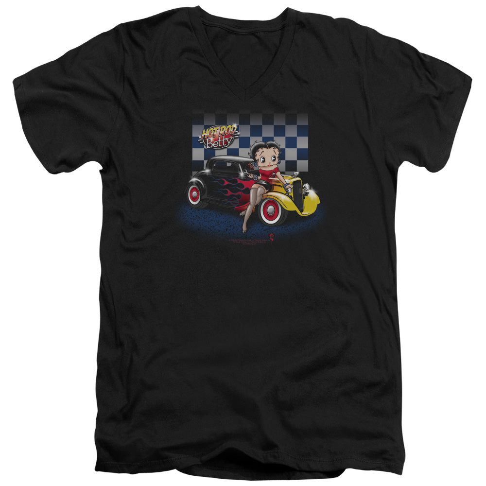 Betty Boop - Hot Rod Adult Slim Fit V Neck Cotton product image 1