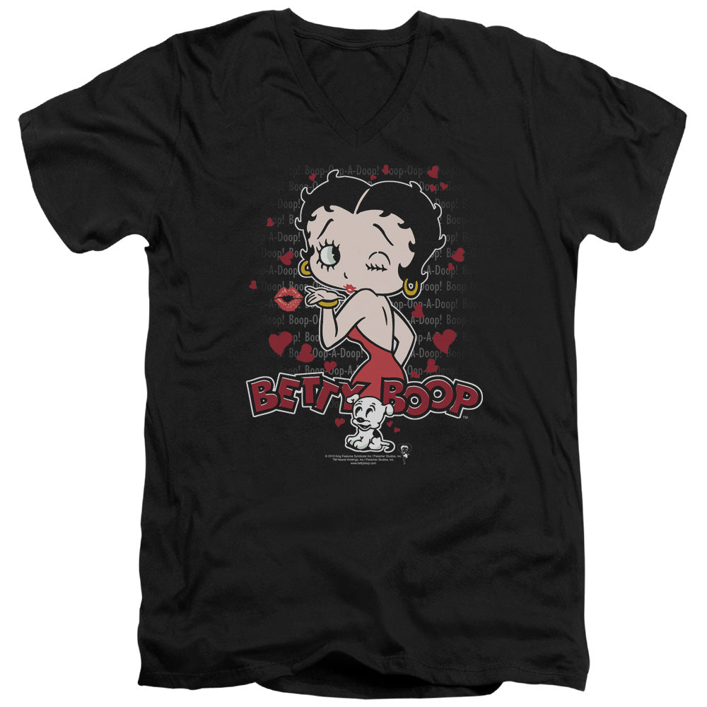 Betty Boop - Classic Kiss Adult Slim Fit V Neck Cotton product image 2