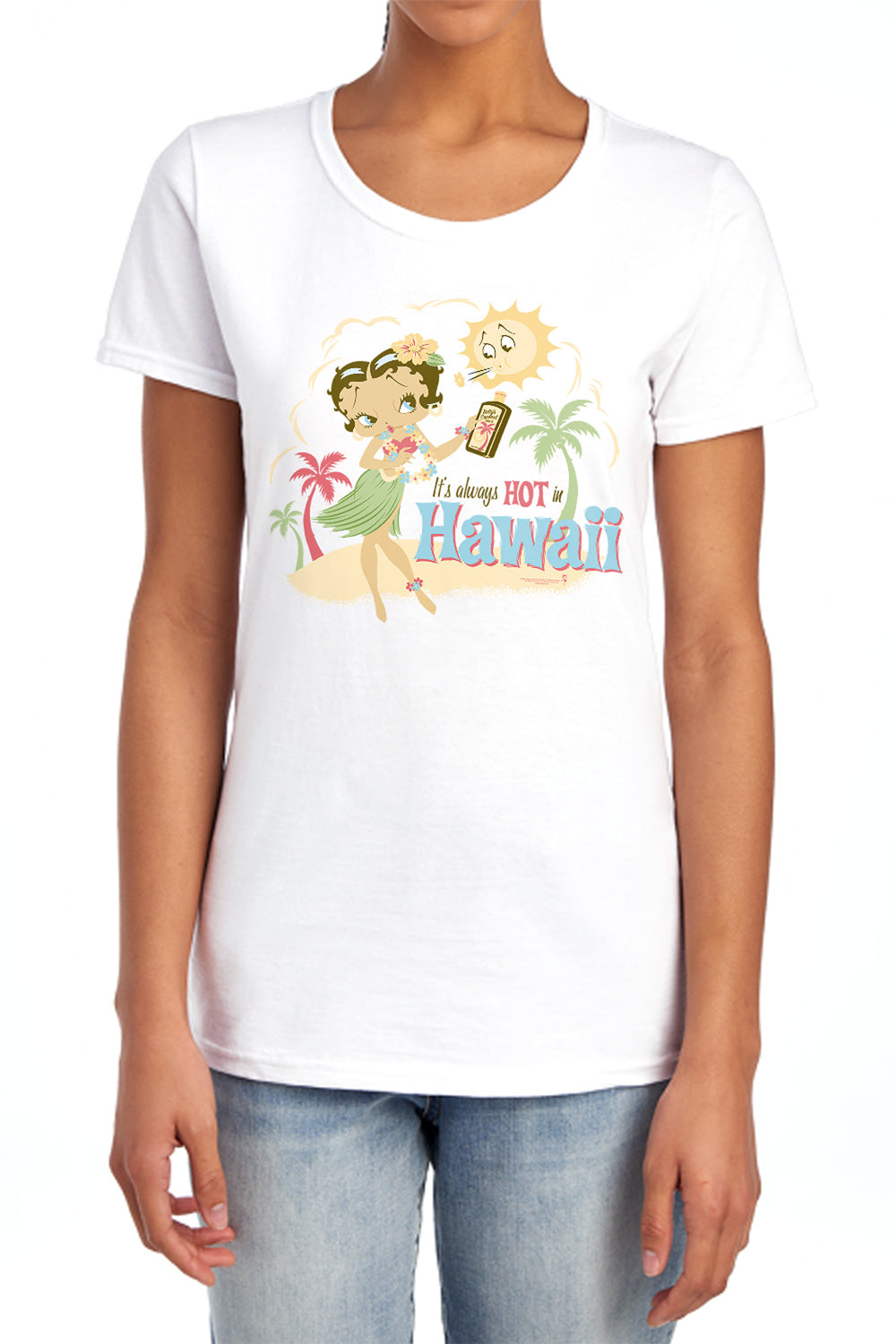 Betty Boop - Hot In Hawaii Women's Short Sleeve product image 1