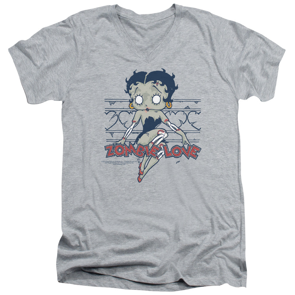 Betty Boop - Zombie Pinup Adult Slim Fit V Neck Cotton product image 1