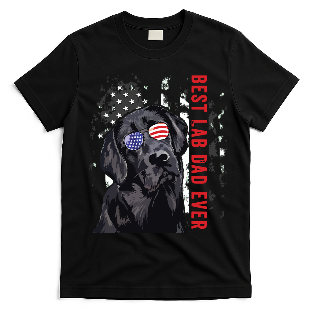 Best Lab Dad Ever Labrador Dog American Flag Fathers Day product image 1