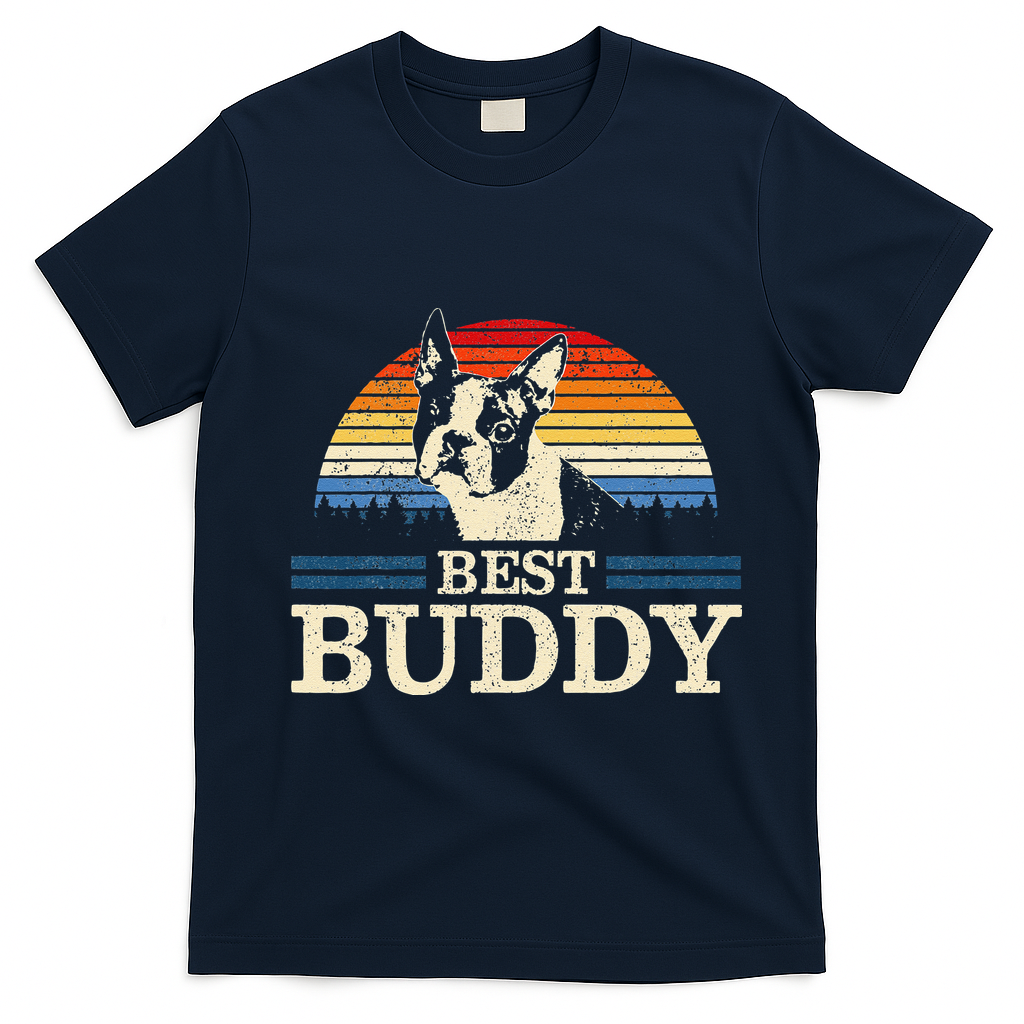 Boston Terrier Vintage Best Buddy Funny Dog Lover Gift product image 2