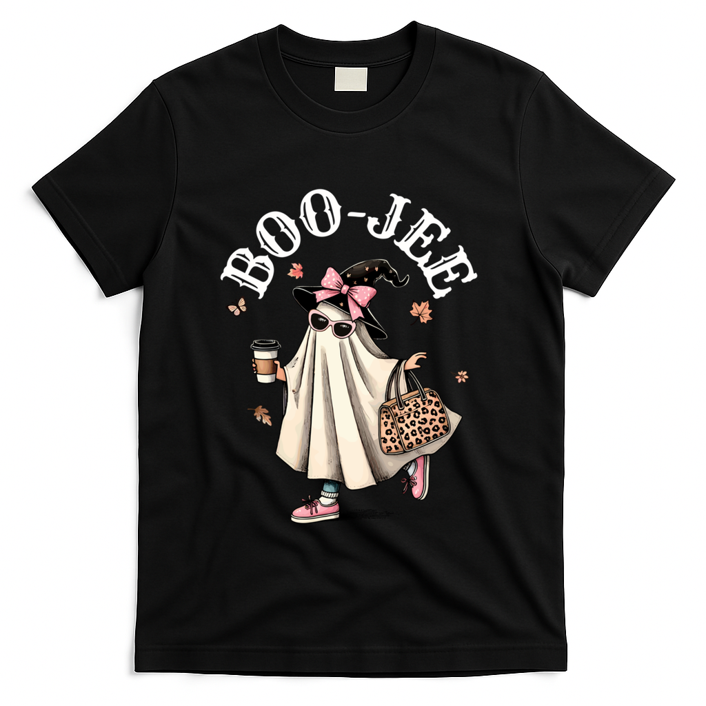 Cute Boo Jee Ghost Halloween Leopard Coffee Funny Gift product image 1