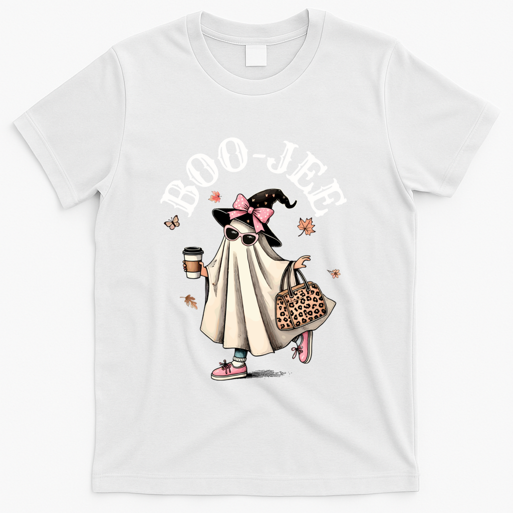 Cute Boo Jee Ghost Halloween Leopard Coffee Funny Gift product image 2