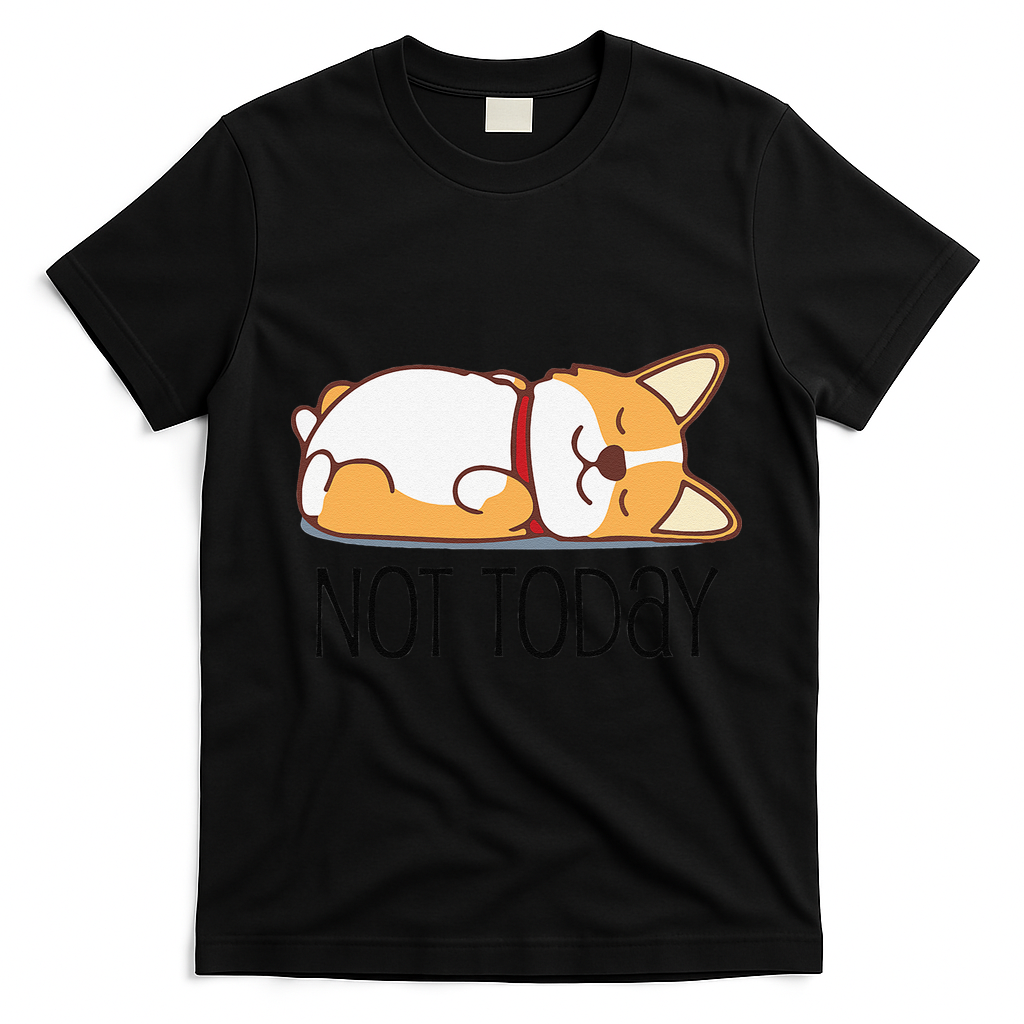 Cute Corgi Gift Funny Dog Lover Not Today Lazy Animal Short product image 1
