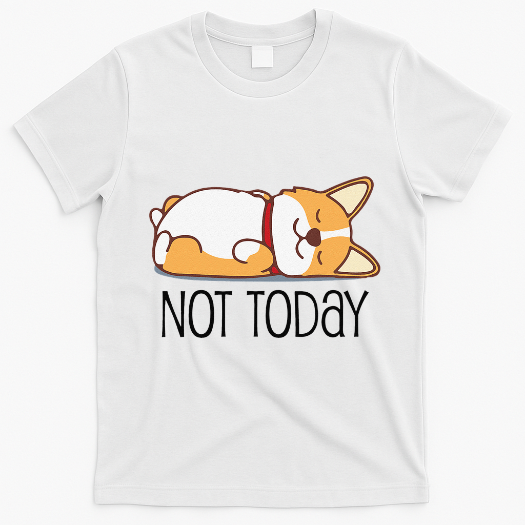 Cute Corgi Gift Funny Dog Lover Not Today Lazy Animal Short product image 4