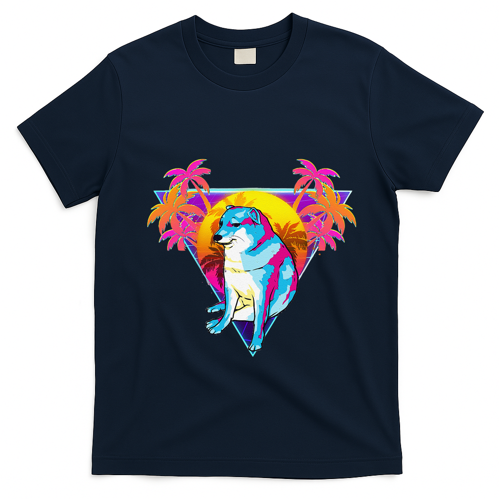 Cheems Dog Funny Shiba Inu Dank Meme 80s Retro Vaporwave product image 2
